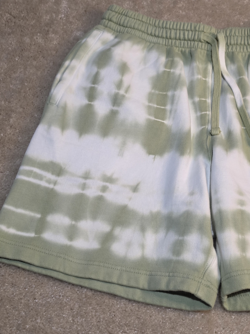 Vans Peace of Mind Tie Dye Fleece Shorts Men's Small NWT Green White Drawstring - Picture 7 of 14